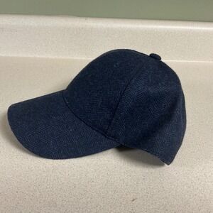 Botvela Mens Navy Blue‎ Herringbone Wool Blend Baseball Cap Hat 60cm 7 1/2